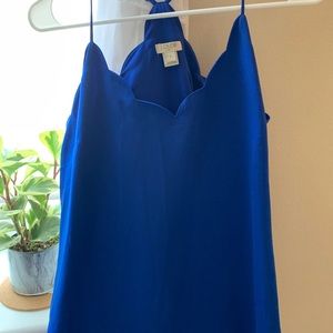 J. Crew Tops - J crew royal blue scalloped cami size 8 J. Crew Tops - J crew royal blue scalloped cami size 8
